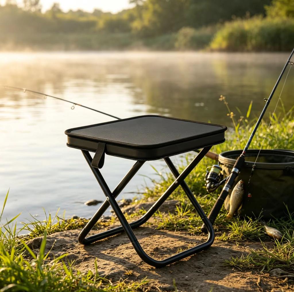 Portable Retractable Folding Stool, Lightweight Pocket‑Size Seat for Fishing, Camping, Outdoor Travel, Picnic & Leisure Activiti