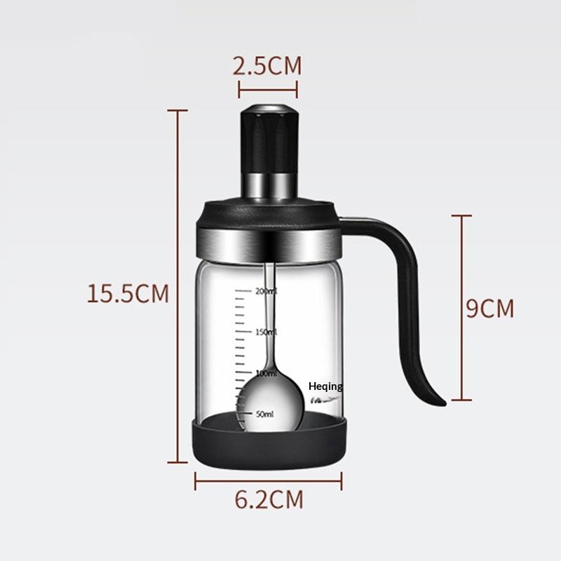 Spice Seasoning Bottle Kitchen Supplies Glass Transparent Sugar Bottle With Spoon Seasoning Bottle Salt And Pepper Bottle S