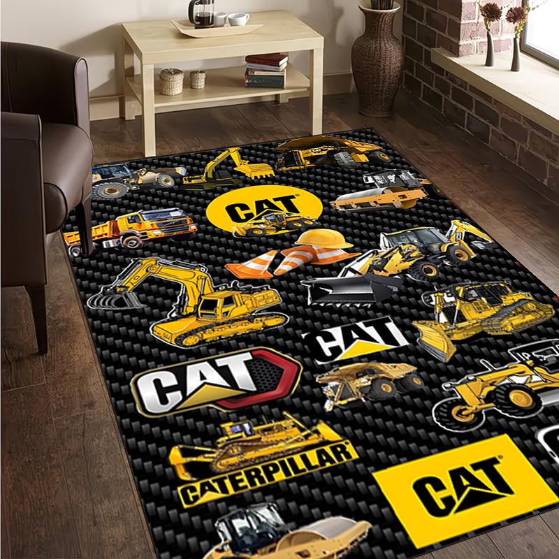 1 Stück Bagger Gat Teppich Bodenmatte, Anti-Rutsch-Matte Stuhlteppich Für Wohnzimmer, Schlafzimmer, Fußmatte Heimdeko Geschenk Weihnachtsgeschenke