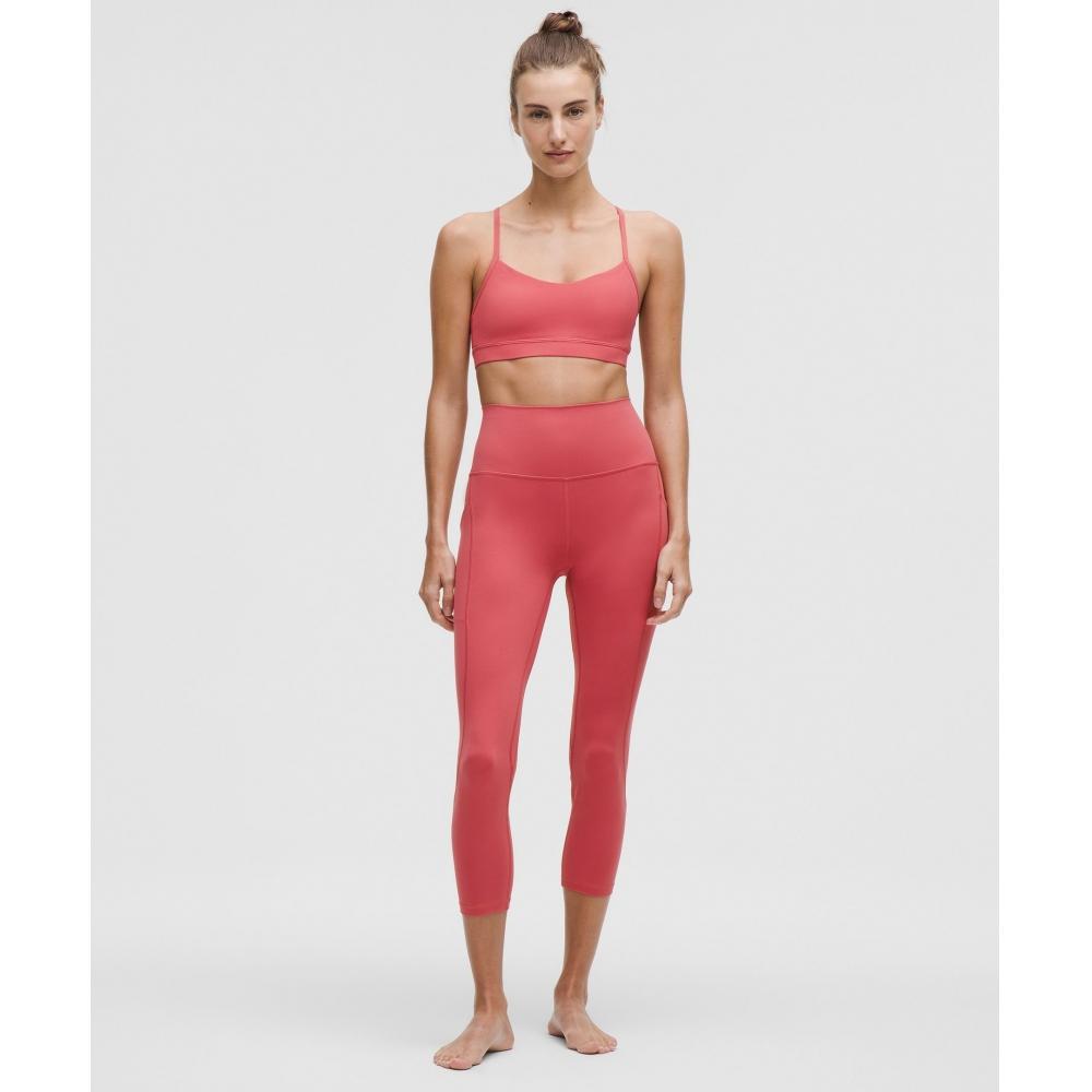 Lululemon Flow Y BrA Nulu  Light Support  A C Cups Desert Red