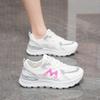 Summer Women's Shoes New Breathable Mesh White Shoes Women's Versatile Platform Sports Shoes Casual Running Dad Shoes