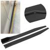 Car Side Skirt Splitter Lip Winglet Diffuser  for Sedan and Hatchback 120cm/47.2in Glossy Black Car Side Skirt