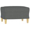 Vidaxl 3-Osobowa Sofa Z Podnóżkiem, Ciemnoszary, 180 Cm, Tkaniną