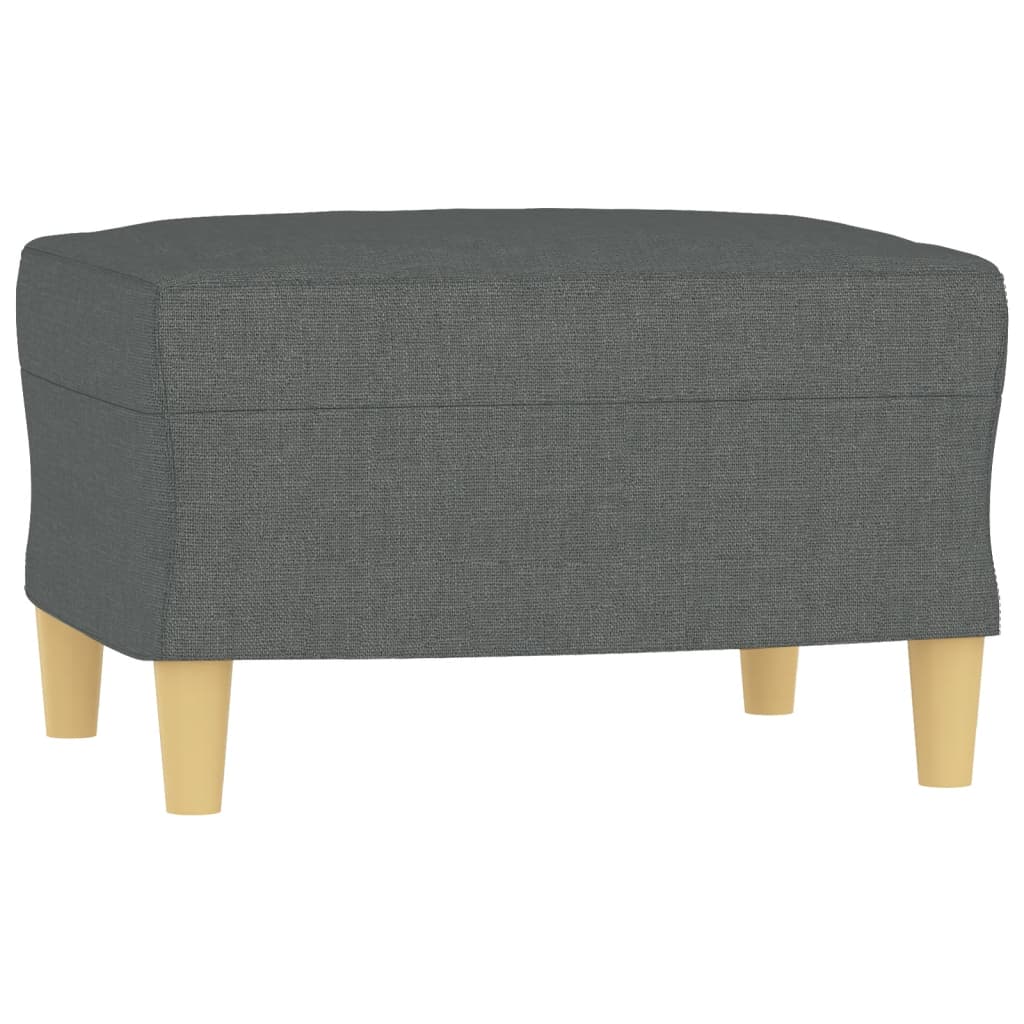 Vidaxl 3-Osobowa Sofa Z Podnóżkiem, Ciemnoszary, 180 Cm, Tkaniną
