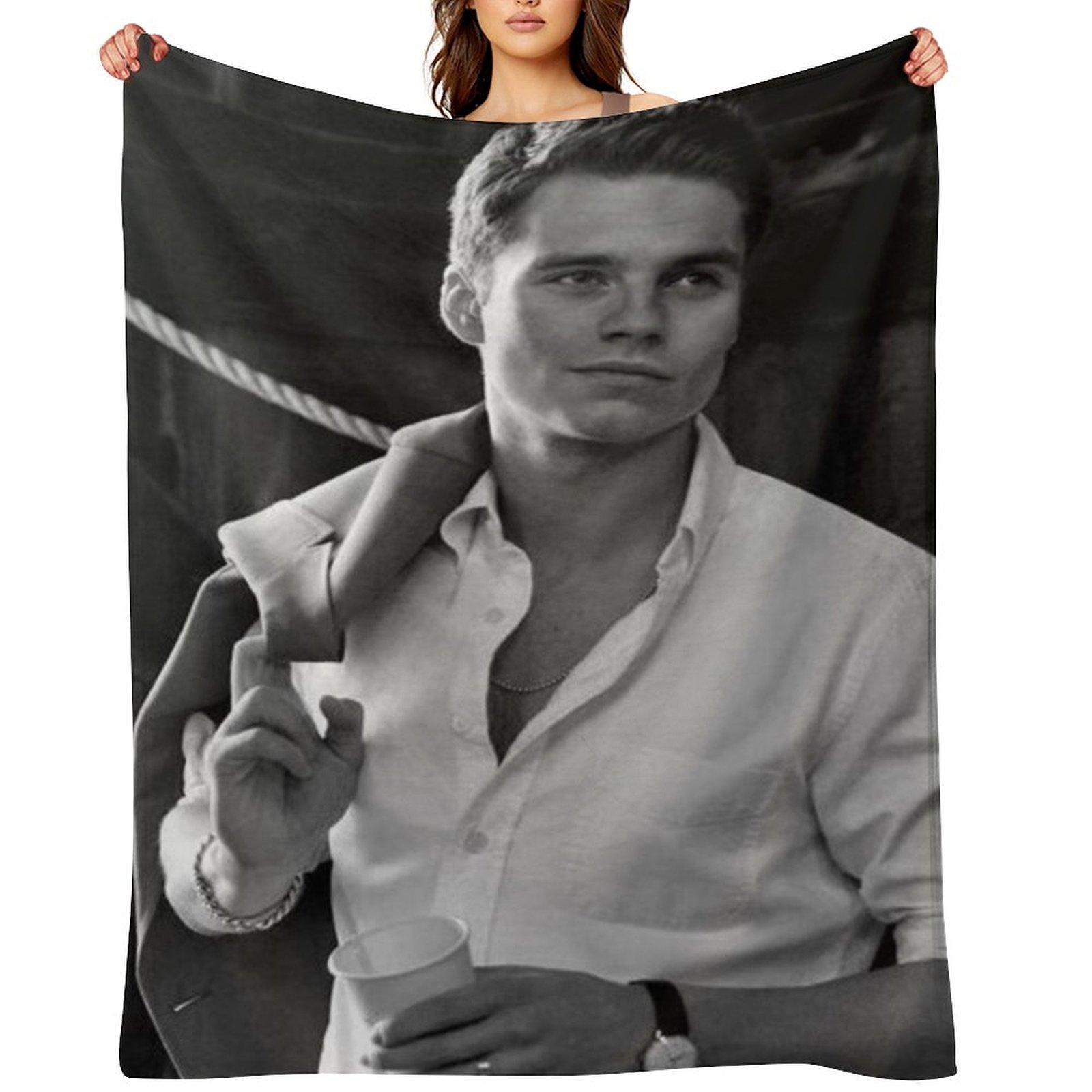 Плед Себастьян Стэн Роскошный Плед манга Для ребенка Декоративные пледы 30x40in