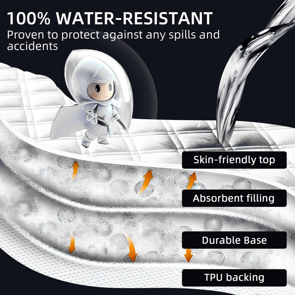 Waterproof Mattress Cover Elastic Matress Protector Double Bed Jacquard Sheet Cover Non-slip Bedspreads For King/Queen Size 1pc