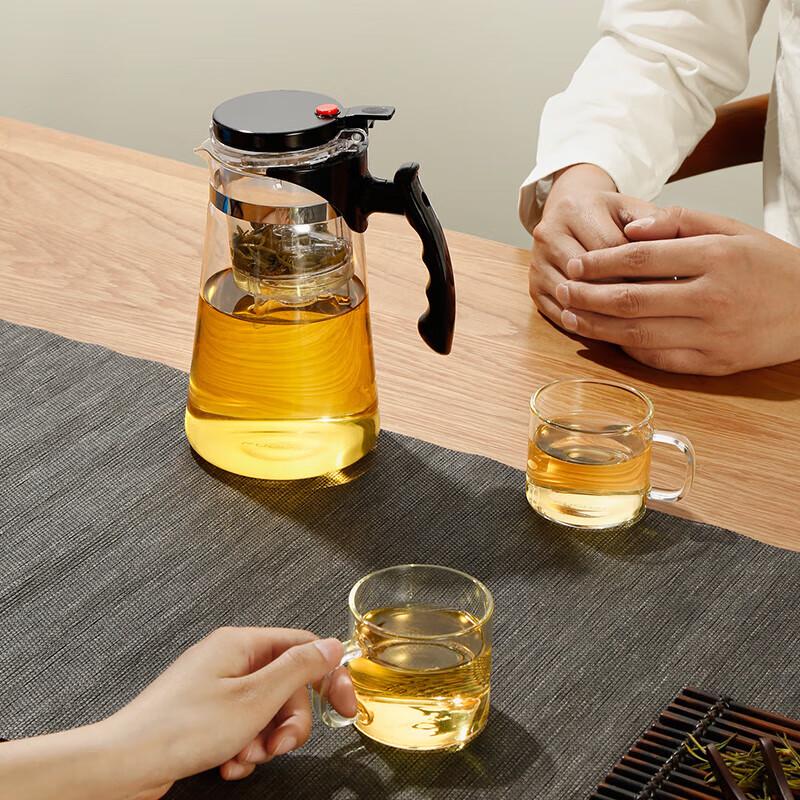 Fuguang Press-Type Glass Teapot with Infuser