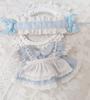 Niannyyhouse 10cm Plüsch Dienstmädchenkleid, Baumwollpuppenkleidung, Anziehen (Hellblau)
