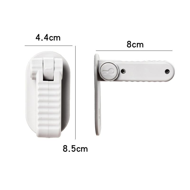 Door Rod Lock Universal Door Lever Lock Anti Opening Handle Child and Baby Safety Lock No Drilling Multifunctional Hidden Button