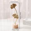 1pc Golden Ginkgo Leaf Feather Metal Model Figurines Desktop Craft Ornaments Photo Props Statues Sculptures Home Christmas Decor