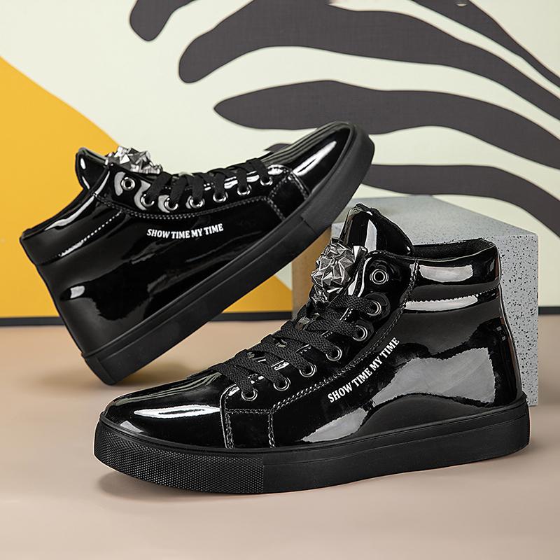 Fashion Punk Style Mens Casual Shoes Stylish Abiye Man Sneakers New Trend Ankle Boots Leisure Walk Male Motorcycle Boots Walking Shoes