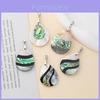 Shell Jewelry Pendant With Geometric Design For Summer Fashion Crafting