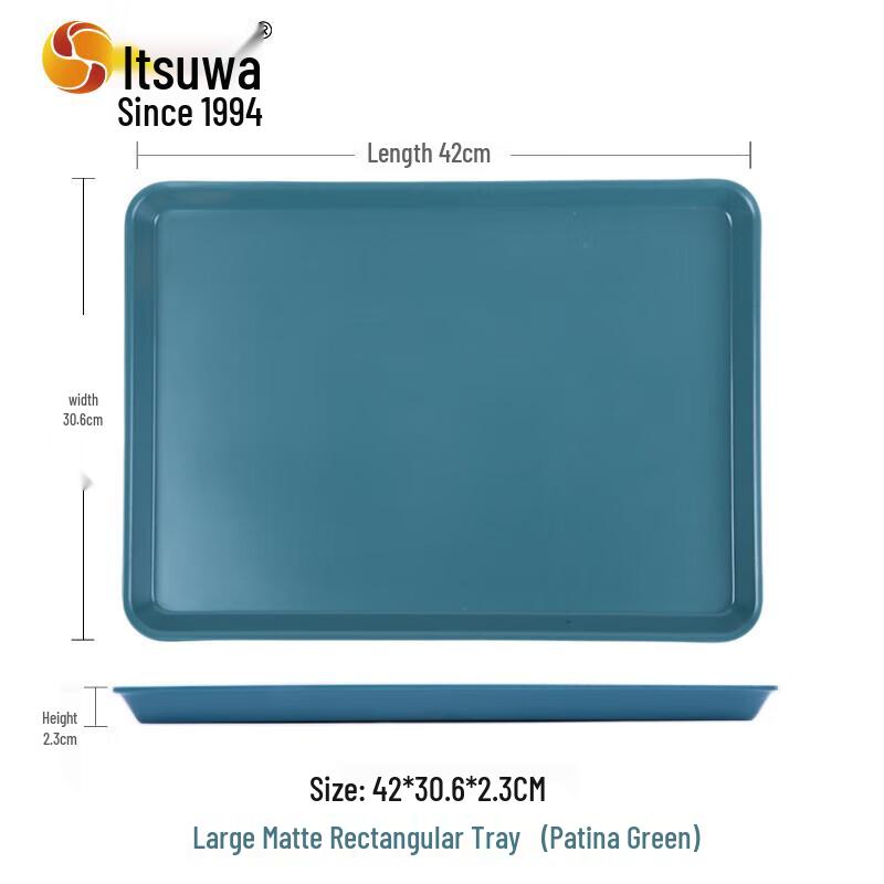 Wuhe Nordic Style Matte Rectangular Melamine Tray