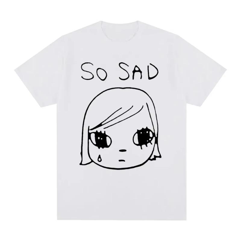 Йоситомо Нара Грустная Винтажная Летняя Футболка Япония Вечеринка Женская Мода Хлопковая Футболка Футболка Топы для Женщин Одежда S