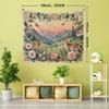 1pc Pastoral Style Floral Deer Landscape Natural Fresh Style Printed Tapestry Wall Hanging, Easy Artistic Bohemian Style Living Room Bedroom Home Deco