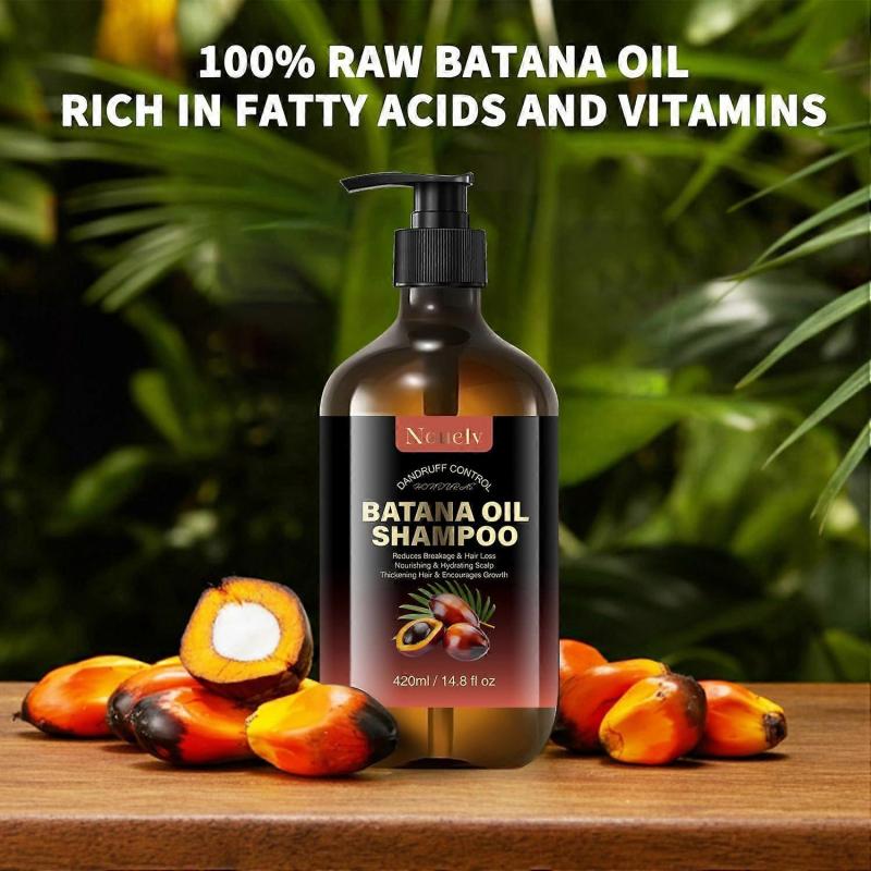 Batana Oil Shampoo for Hair Growth, Strengthening Regrowth Shampoo for Men & Women with Thinning Hair & Hair Loss, Infused Rosemary, Mint Oil Nourishe