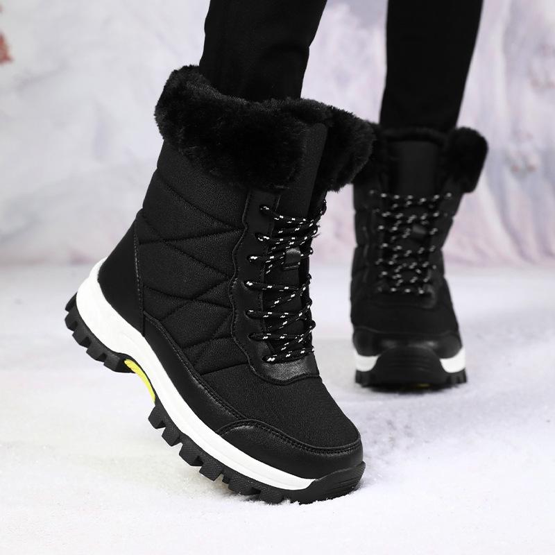 Women's High-Top Snow Boots - Warm Winter Cotton Shoes