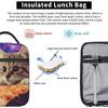Pizza Katze Thermische Lunchbox Isolierte Lunchtaschen für Frauen Männer Mädchen Jungen Abnehmbarer Griff Lunchbox Mahlzeit Tragetasche Bento Tasche
