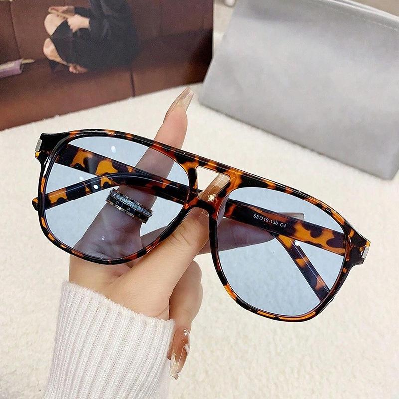 Retro Big Frame Round Sunglasses Black Circular Gradient Women Men Cool Designer Pilot Sun Glasses