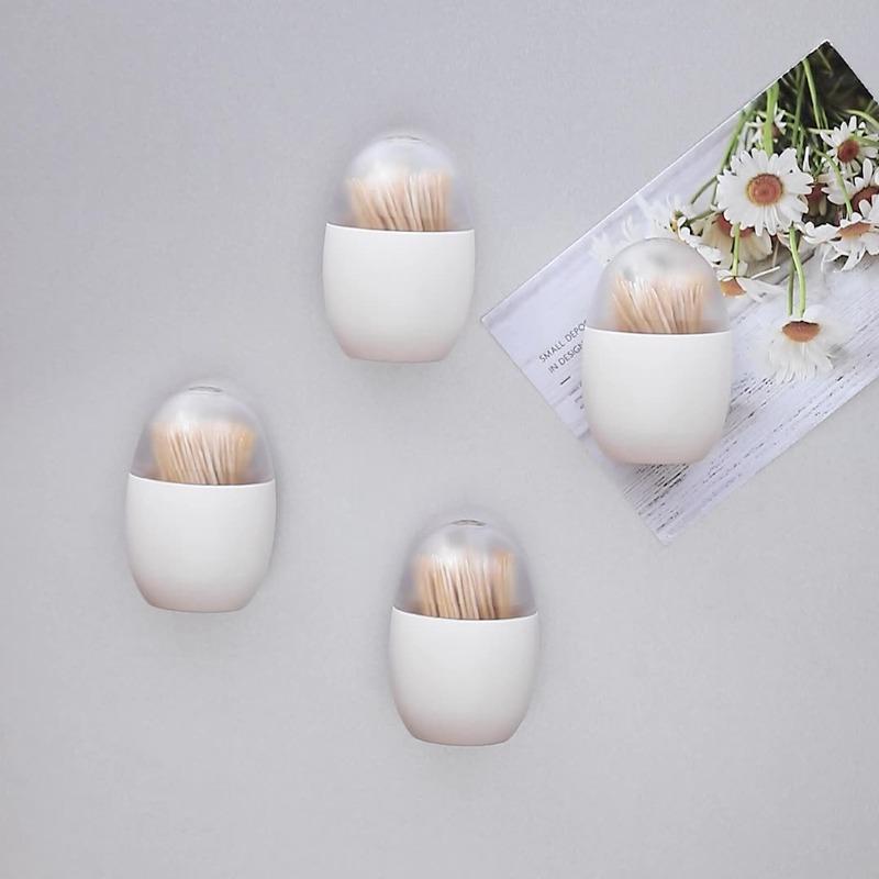 New Magnetic Toothpick Box, Plastic Toothpick Holder, Convenient, Dust-proof, Covered Toothpick Holder, Toothpick Can