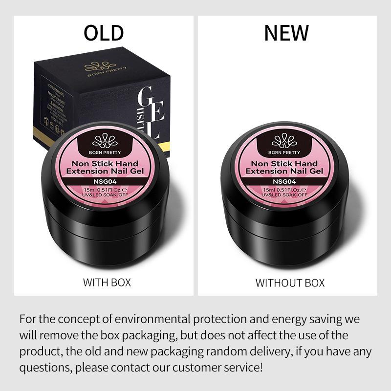 BORN PRETTY Nail Extension Gel Non-Sticky Hand-Moldable Scuplting Gel for Nail Art Clear Slip Gel 30ml