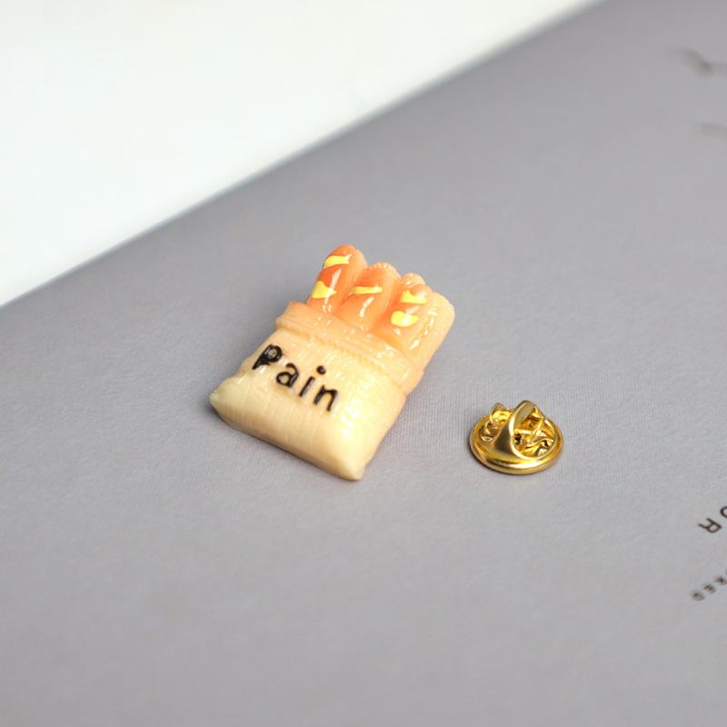 

1 шт., индивидуальный креативный милый мини-тост, хлеб, десерт, брошь из смолы, детская одежда, обувь, сумка, рюкзак, аксессуары для декора своими руками