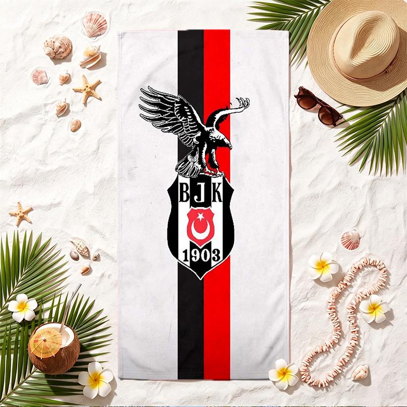 BJK FC Soft Beach Towel Stylish Beach Pool Towel for Summer Seaside Vacation Travel
