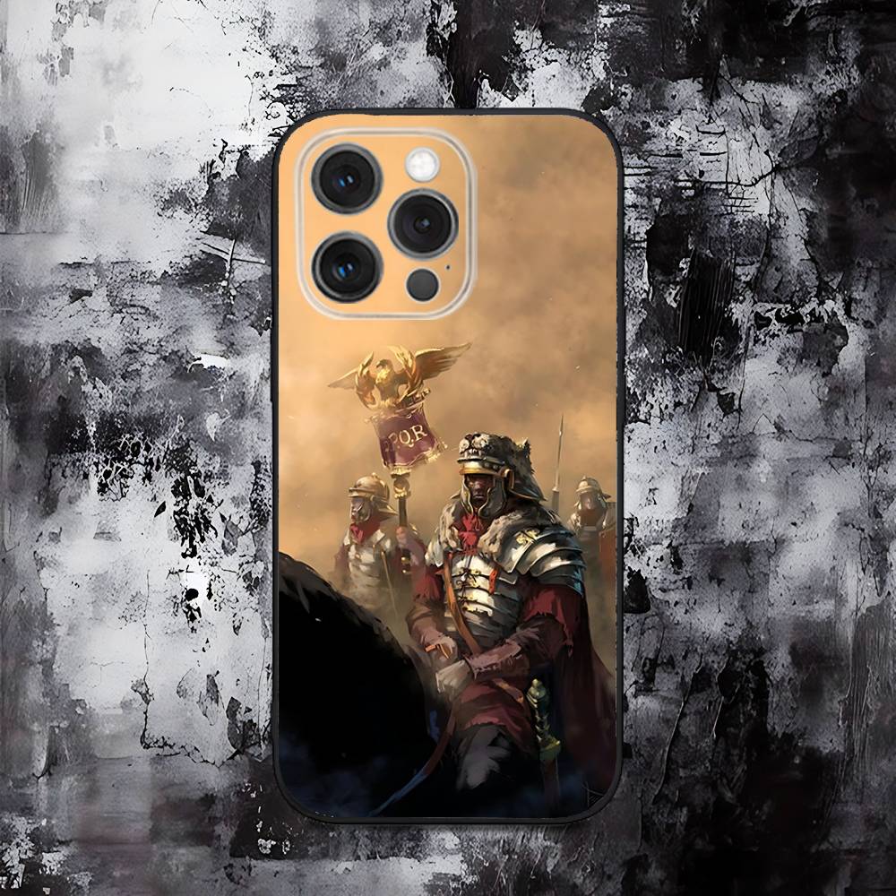 Roman Empire SPQR Phone Case For iPhone 16,15,14,13,12,11,Pro,Max,Plus,X,XS,SE,E,Mini,Soft Silicone Black Case