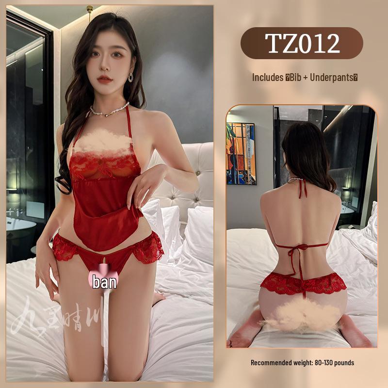 Jiuli Qingchuan Sexy Sheer Lingerie Set - Pure Desire See-Through Pajamas with Webbing Fun.