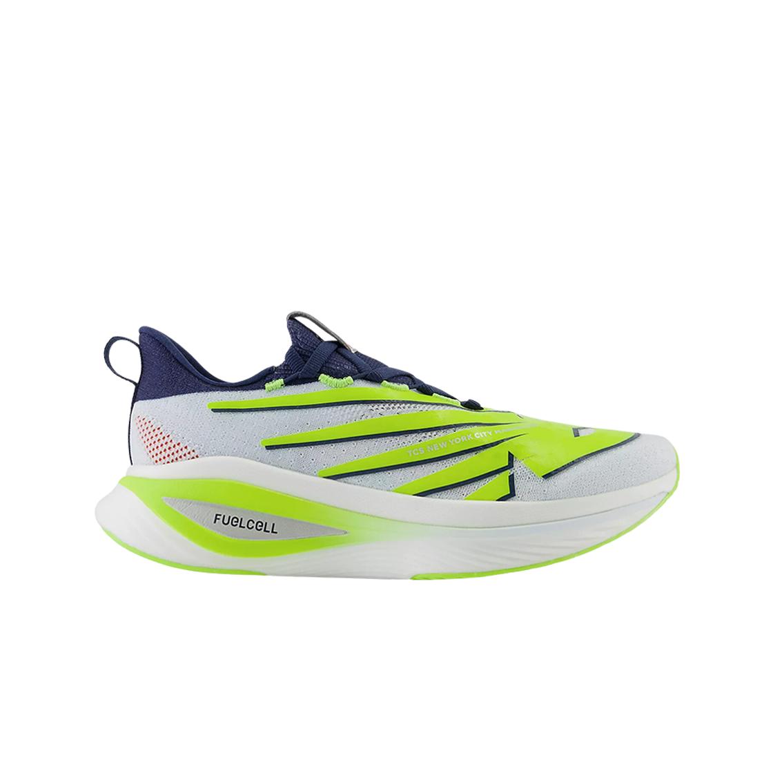 

(в) New Balance Nyc Marathon Fuelcell Supercomp Elite V3 Тридцать Ватт Темно-синий - B Стандарт 275