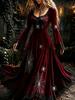 Hot Sale Craft V-Neck Sweet Ladies Halloween Dress Ladies Dress
