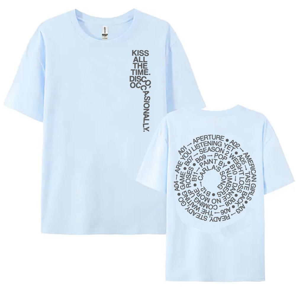 TRACKLIST KISS ALL THE TIME DISCO OCCASIONALMENTE Magliette Harrystyles Cantante Design Maglietta Larga Unisex Streetwear Abbigliamento Femminile