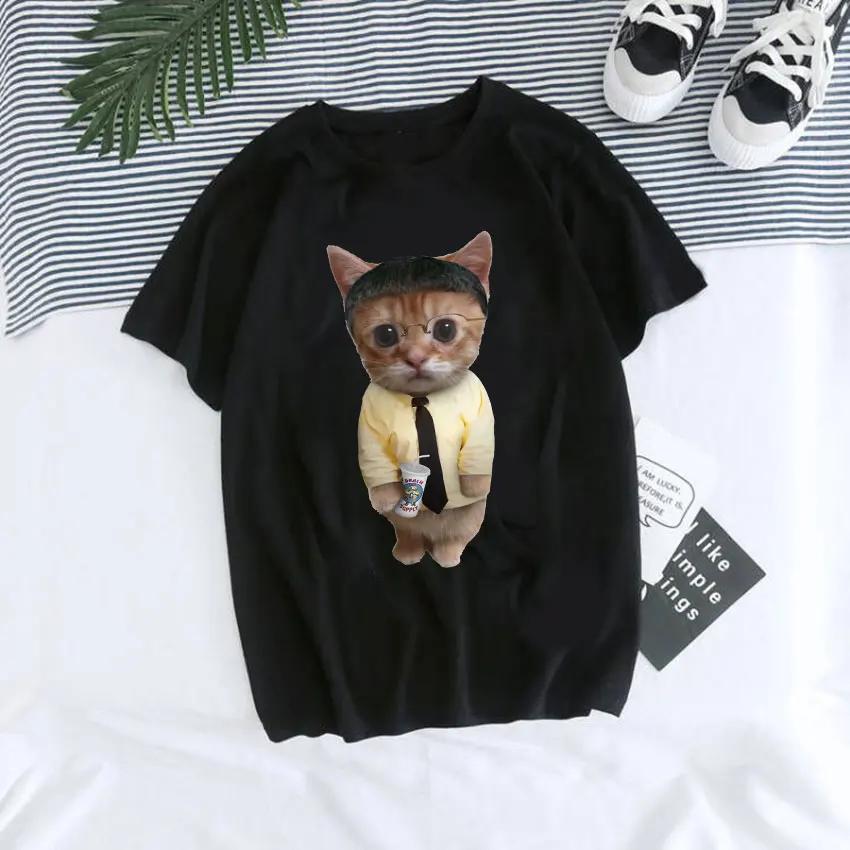 El Gato Meme Sad Crying Cat Munchkin Kitty Meme Print T Shirt Male  T-shirts Men Oversized Tees Harajuku Streetwear