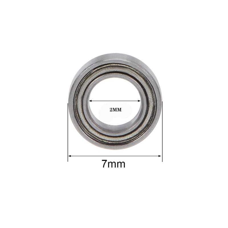 50pcs Bearing 2x5x2.5mm MR52ZZ MR62ZZ MR63ZZ MR72ZZ MR73ZZ MR74ZZ 4x7x2.5mm Deep Groove Ball Double Shielded Abec-3 Bearings