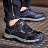 Waterproof Men's Safety Shoes with Steel Toe Cap Men's Work Safety Boots Black Leather Men Work Shoes Sneakers Protective Shoes