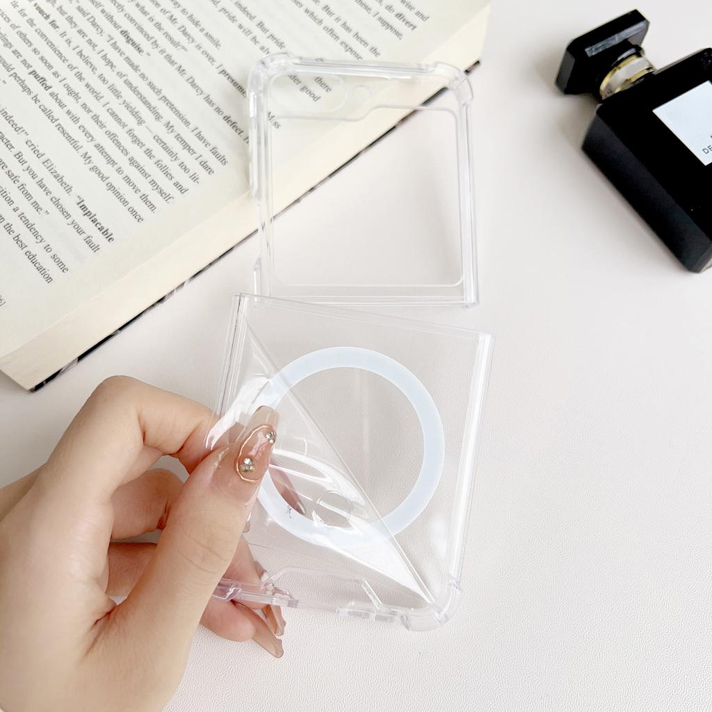 For Samsung Galaxy Z Flip6 5G/Z Flip5 5G Case Compatible with MagSafe TPU+PC Phone Cover