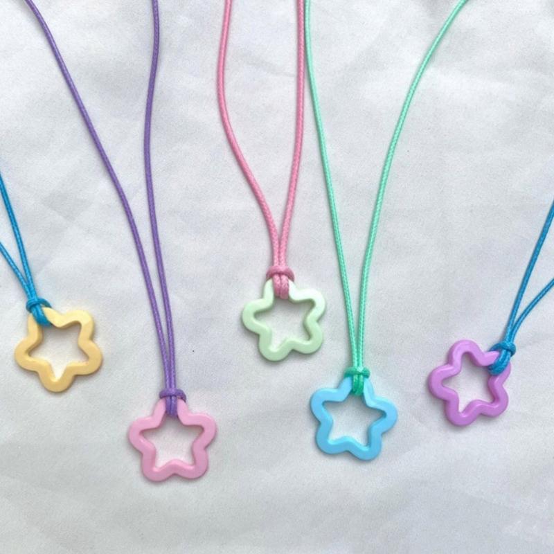 Colorful Star Pendants DIY Necklace Bracelet Earrings Setting Pendant for Jewelry Making Findings Vanlentines Gift