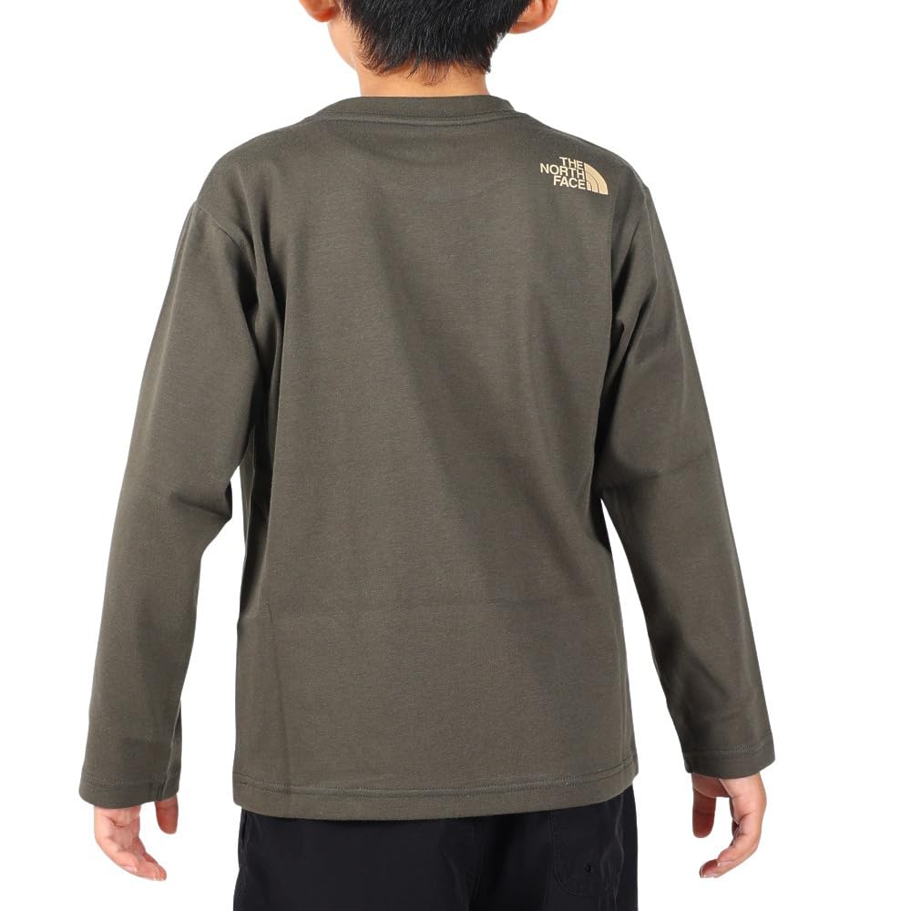 The North Face Long Sleeve Shiretokotoko Organic Shiretoko New Size 120 Kids' Tee, Unisex, Cotton, Taupe,