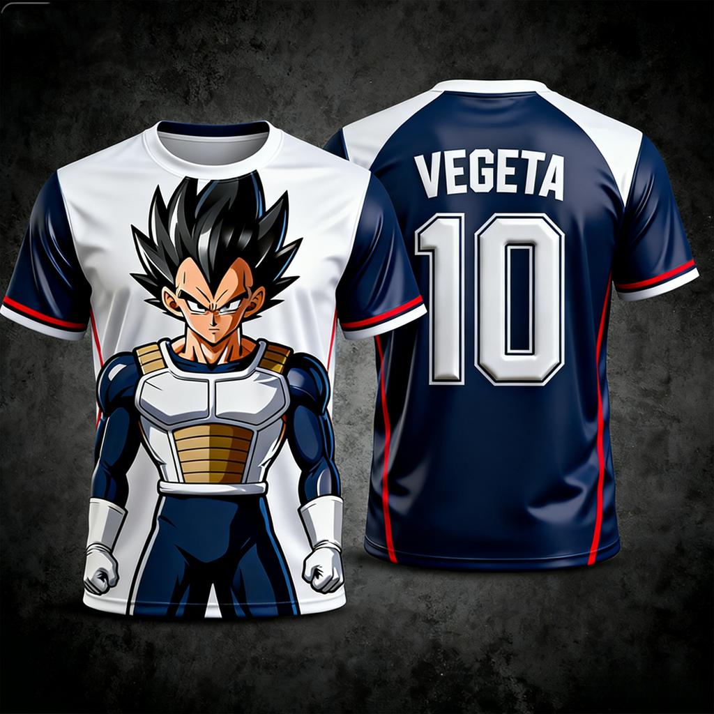 Japan Anime 3D Print Sports Quick-dry Breathable Men T-shirt Outdoor Football Jersey Harajuku Parent-child Short-sleeve Clothing