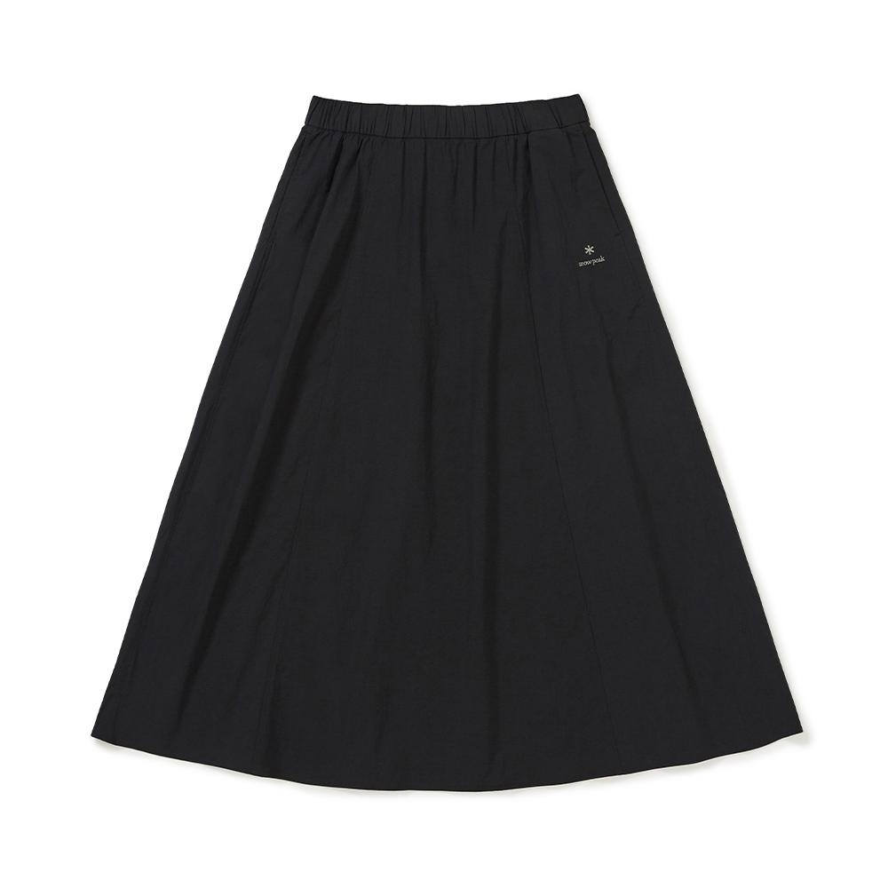 [Snowpeak] Cooling Root Flare Long Skirt Black (S25MWRSK61)