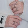 Luxurious Cold Aesthetic Geometric Ring With Adjustable Size For Modern Fashion Lovers