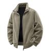 Men's Polar Fleece Jacket Winter Loose Casual Cardigan Lined Thicken Parkas Coats Men's Sweatshirt Outdoor Camping Travel Jacket