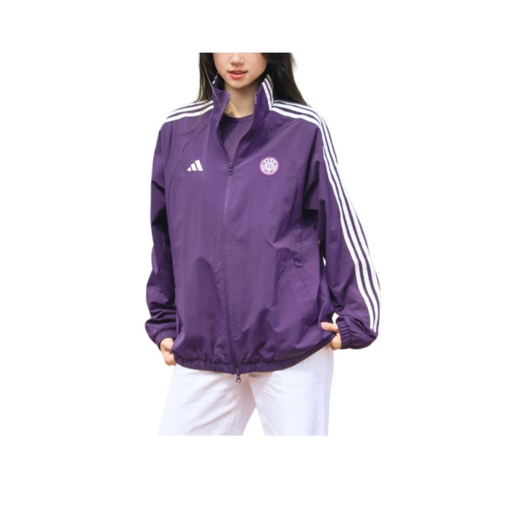 Сотрудничество Adidas и Университета Цинхуа, Свободный крой, Удобная куртка в полоску на молнии со стойкой, Унисекс, Куртки KG8977 L