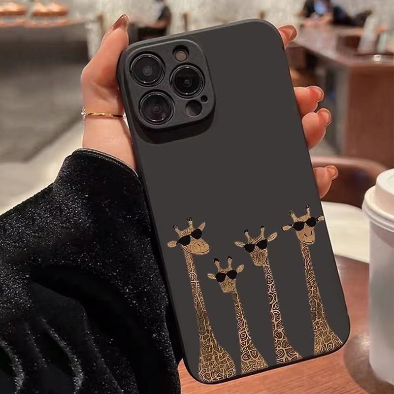 Giraffe Pattern Phone Case For iPhone 17 Pro Max 16 Pro 15 14 13 Mini 12 11 Pro Max 16E 17Air hockproof Soft Cover