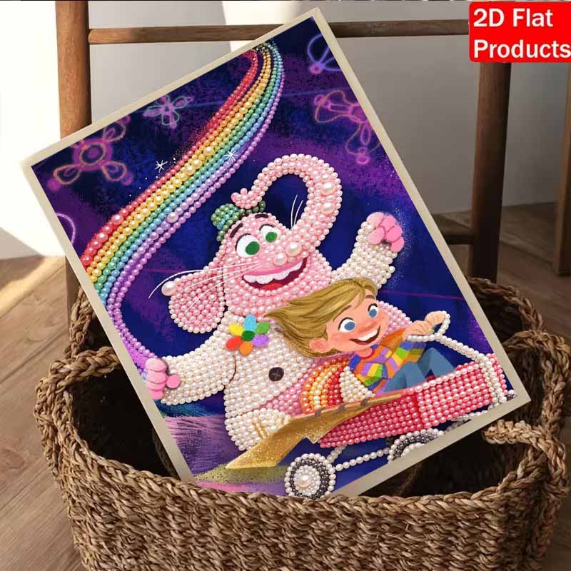 Disney Pearl Painting Inside Out Riley and Popsicle Art Kits for Adults Beginners Home Wall Decor Special Shapes