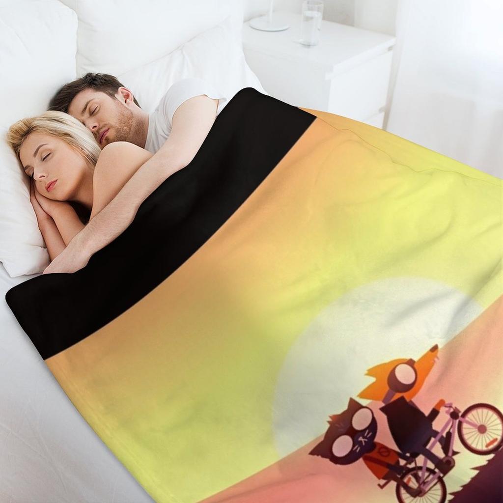 Night in the woods cycles poster HD Throw Blanket halloween Moving manga Decorative Throw Blankets