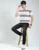 MONTE CARLO Men's Regular Fit Striped Half Sleeve Polo T-Shirt