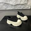 7Cm Height Increase and Thin Muffin Thick Baseplate Shoes Women's Autumn New Sports and Leisure Dad Soft Leather