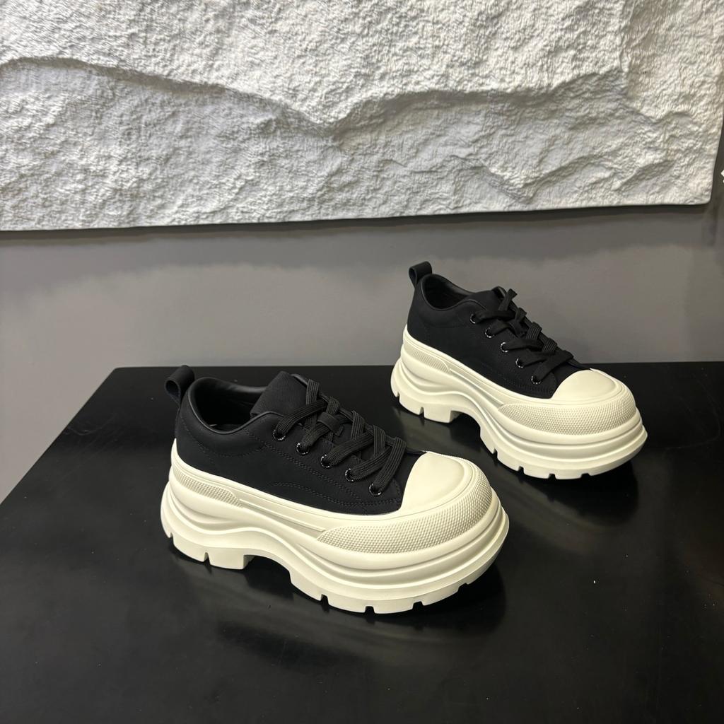 7Cm Height Increase and Thin Muffin Thick Baseplate Shoes Women's Autumn New Sports and Leisure Dad Soft Leather