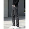 Smoke gray jeans men's trendy brand loose straight summer thin men's pants middle-aged and young casual long jeans